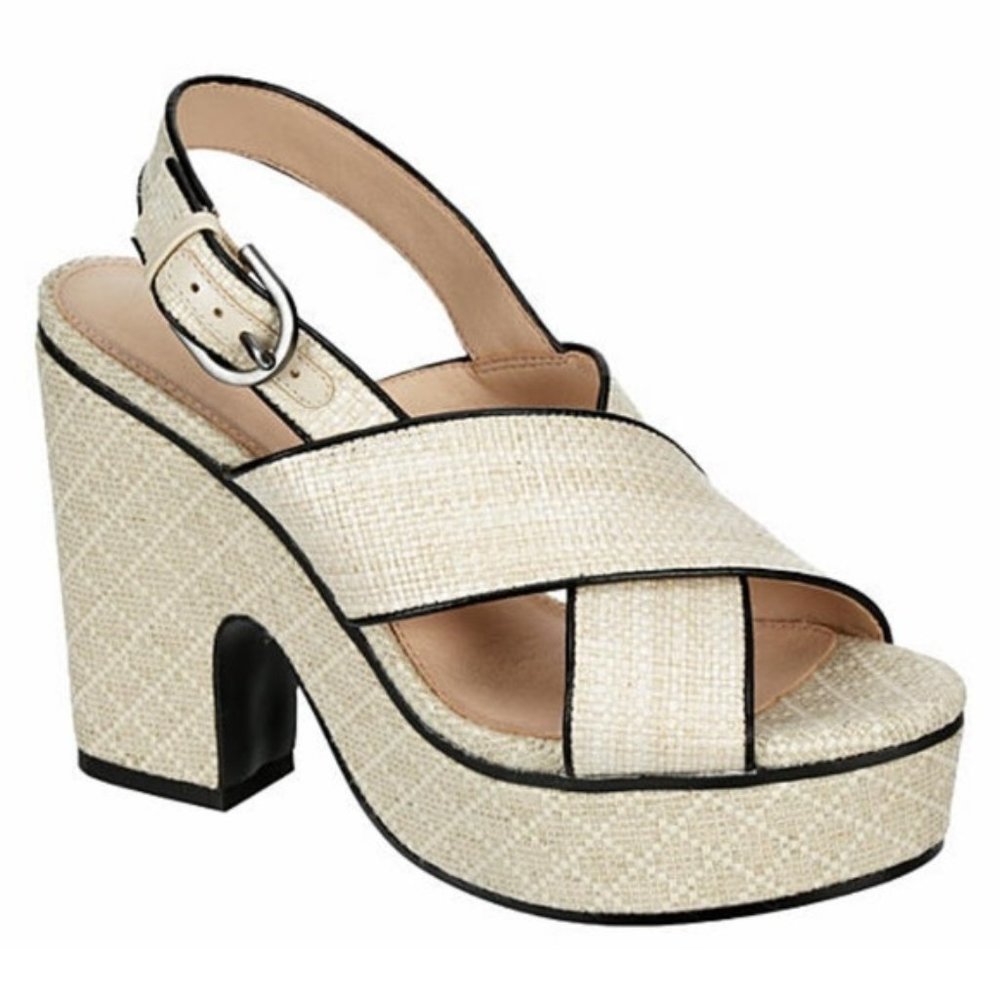 Limelight Heather Nude Platform Open Toe Heels